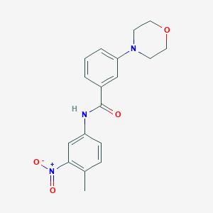 molecular formula C18H19N3O4 B8332811 N-(3-nitro-4-methylphenyl)-3-morpholinobenzamide 