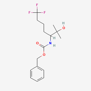 Rac-benzyl (7,7,7-trifluoro-2-hydroxy-2-methylheptan-3-yl)carbamate