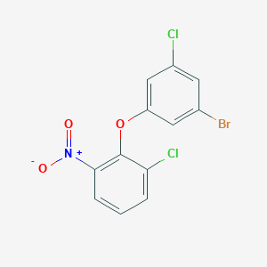 molecular formula C12H6BrCl2NO3 B8332878 2-(3-Bromo-5-chlorophenoxy)-1-chloro-3-nitrobenzene 