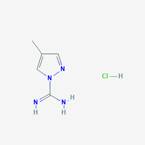 molecular formula C5H9ClN4 B8332892 4-Methyl-1H-pyrazole-1-carboximidamide hydrochloride 