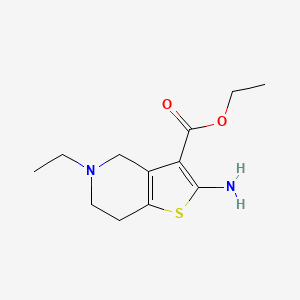 molecular formula C12H18N2O2S B8332900 2-Amino-3-carboethoxy-5-ethyl-4,5,6,7-tetrahydrothieno-[3,2-c]pyridine 