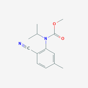 molecular formula C13H16N2O2 B8332917 2-(N-Isopropyl-N-carbomethoxyamino)-4-methyl-benzonitrile 
