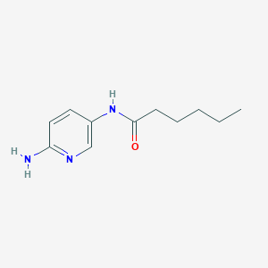molecular formula C11H17N3O B8332921 N-[6-amino-pyridin-3-yl]-hexanamide 