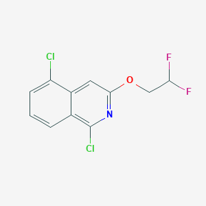 molecular formula C11H7Cl2F2NO B8332974 Isoquinoline, 1,5-dichloro-3-(2,2-difluoroethoxy)- 