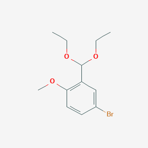 molecular formula C12H17BrO3 B8333004 5-Bromo-2-methoxybenzaldehyde diethylacetal 