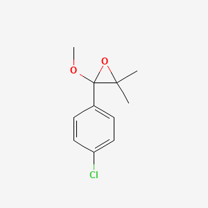 molecular formula C11H13ClO2 B8333007 2-(4-Chlorophenyl)-3,3-dimethyl-2-methoxyoxirane 