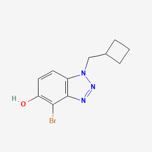 molecular formula C11H12BrN3O B8333016 4-bromo-1-(cyclobutylmethyl)-1H-benzotriazol-5-ol 