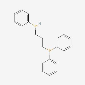 molecular formula C21H22P2 B8333024 Diphenyl[3-(phenylphosphanyl)propyl]phosphane CAS No. 57322-05-1