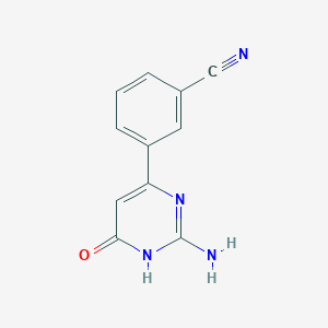 molecular formula C11H8N4O B8333032 3-(2-Amino-6-oxo-1,6-dihydropyrimidin-4-yl)benzonitrile 