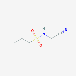 molecular formula C5H10N2O2S B8333073 Propane-1-sulfonic acid cyanomethyl-amide 