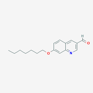 molecular formula C17H21NO2 B8333098 7-(Heptyloxy)quinoline-3-carbaldehyde 