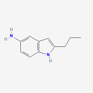 molecular formula C11H14N2 B8333101 5-Amino-2-propylindole CAS No. 1230154-95-6