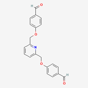 molecular formula C21H17NO4 B8333117 2,6-Bis-(4-formyl-phenoxymethyl)-pyridine 