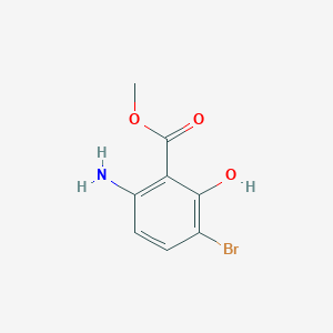 molecular formula C8H8BrNO3 B8333155 Methyl 6-amino-3-bromo-2-hydroxybenzoate 