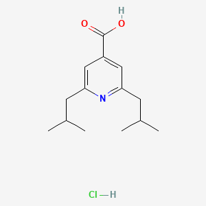molecular formula C14H22ClNO2 B8333159 2,6-Diisobutyl-isonicotinic acid hydrochloride 