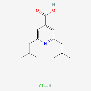 molecular formula C14H22ClNO2 B8333159 2,6-Diisobutylisonicotinic acid hydrochloride 