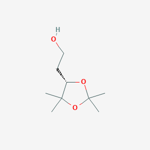 molecular formula C9H18O3 B8333165 2-((S)-2,2,5,5-tetramethyl-[1,3]dioxolan-4-yl)-ethanol 