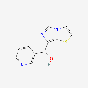 molecular formula C11H9N3OS B8333178 7-[(Pyridin-3-yl)hydroxymethyl]imidazo[5,1-b]thiazole 