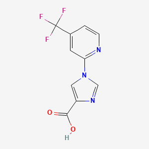 molecular formula C10H6F3N3O2 B8333211 1-[4-(Trifluoromethyl)pyridin-2-yl]-1H-imidazole-4-carboxylic Acid 