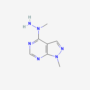 1-Methyl-4-(1-methylhydrazino)-1H-pyrazolo[3,4-d]pyrimidine