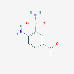 molecular formula C8H10N2O3S B8333217 5-Acetyl-2-aminobenzenesulfonamide 