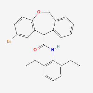molecular formula C25H24BrNO2 B8333243 2-Bromo-N-(2,6-diethylphenyl)-6,11-dihydrodibenz(b,e)oxepin-11-carboxamide CAS No. 144170-19-4
