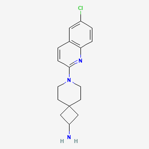 molecular formula C17H20ClN3 B8333247 7-(6-Chloroquinolin-2-yl)-7-azaspiro[3.5]non-2-ylamine 