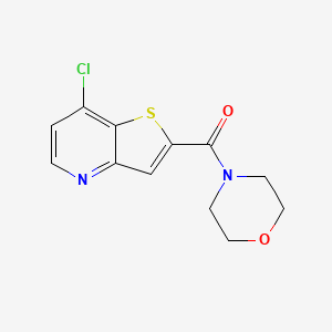 molecular formula C12H11ClN2O2S B8333254 7-Chloro-thieno[3,2-b]pyridin-2-yl-morpholin-4-yl-methanone 