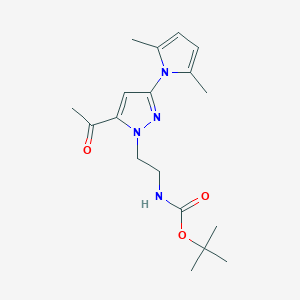 tert-Butyl 2-(5-Acetyl-3-(2,5-dimethyl-1H-pyrrol-1-yl)-1H-pyrazol-1-yl)ethylcarbamate