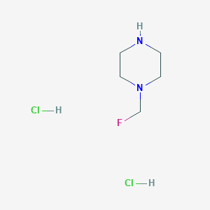 molecular formula C5H13Cl2FN2 B8333270 1-(Fluoromethyl)piperazine dihydrochloride 