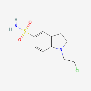 molecular formula C10H13ClN2O2S B8333291 1-(2-Chloroethyl)indoline-5-sulfonamide 
