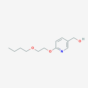 molecular formula C12H19NO3 B8333351 2-(2-Butoxyethoxy)-5-(hydroxymethyl)pyridine 