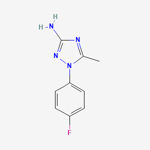 molecular formula C9H9FN4 B8333355 1-(4-fluoro-phenyl)-5-methyl-1H-[1,2,4]triazol-3-ylamine 