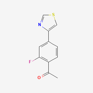1-[2-Fluoro-4-(1,3-thiazol-4-yl)phenyl]-1-ethanone