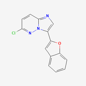 molecular formula C14H8ClN3O B8333366 3-(1-Benzofur-2-yl)-6-chloroimidazo[1,2-b]pyridazine 