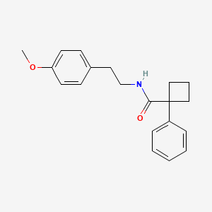 molecular formula C20H23NO2 B8333384 N-[2-(4-methoxyphenyl)ethy]-1-phenylcyclobutane carboxamide 