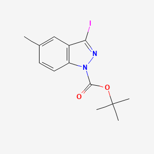 molecular formula C13H15IN2O2 B8333394 tert-butyl 3-iodo-5-methyl-1H-indazole-1-carboxylate 
