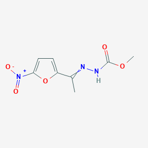 molecular formula C8H9N3O5 B8333433 Methyl 2-[1-(5-nitrofuran-2-yl)ethylidene]hydrazine-1-carboxylate CAS No. 61621-22-5