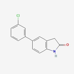 molecular formula C14H10ClNO B8333443 5-(3-Chloro-phenyl)-1,3-dihydro-indol-2-one 