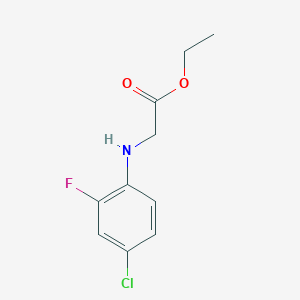 molecular formula C10H11ClFNO2 B8333449 2-(4-Chloro-2-fluoroanilino)acetic acid ethyl ester 