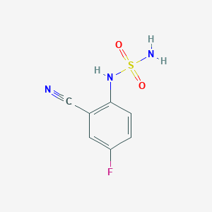molecular formula C7H6FN3O2S B8333475 N-(2-cyano-4-fluorophenyl)sulfamide 
