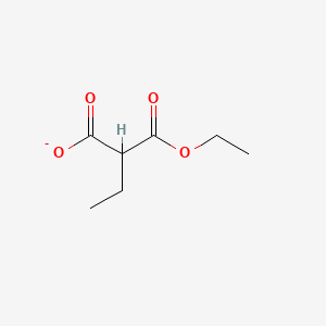 molecular formula C7H11O4- B8333495 Propanedioic acid, ethyl-, monoethyl ester 