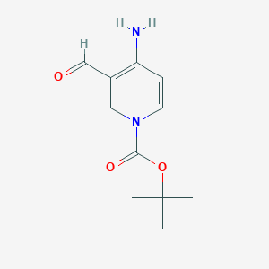 molecular formula C11H16N2O3 B8333520 N-Boc4-amino-3-pyridine carboxaldehyde 