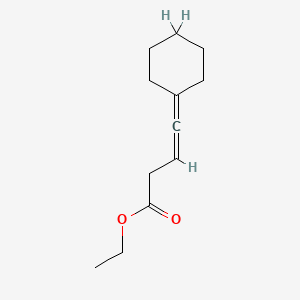 molecular formula C12H18O2 B8333565 Ethyl 4-cyclohexylidene-3-butenoate 