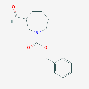 molecular formula C15H19NO3 B8333589 3-Formyl-azepane-1-carboxylic acid benzyl ester 