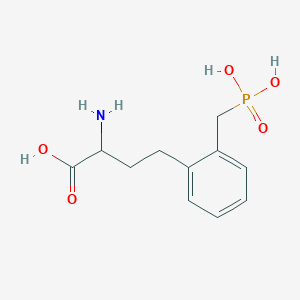 molecular formula C11H16NO5P B8333629 4-[2-Phosphonomethylphenyl]-2-aminobutanoic acid 