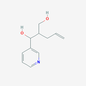 molecular formula C11H15NO2 B8333699 2-Allyl-1-(3-pyridyl)-1,3-propanediol 