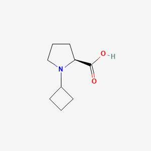 molecular formula C9H15NO2 B8333731 (S)-1-cyclobutyl-pyrrolidine-2-carboxylic acid 