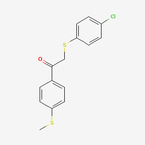 molecular formula C15H13ClOS2 B8333737 2-[(4-Chlorophenyl)sulfanyl]-1-[4-(methylsulfanyl)phenyl]ethanone 