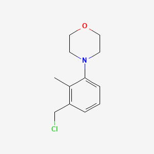 molecular formula C12H16ClNO B8333743 4-(3-(Chloromethyl)-2-methylphenyl)morpholine 